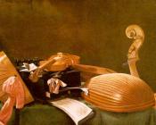 乐器静物 - 埃瓦里斯托·巴斯赫尼斯